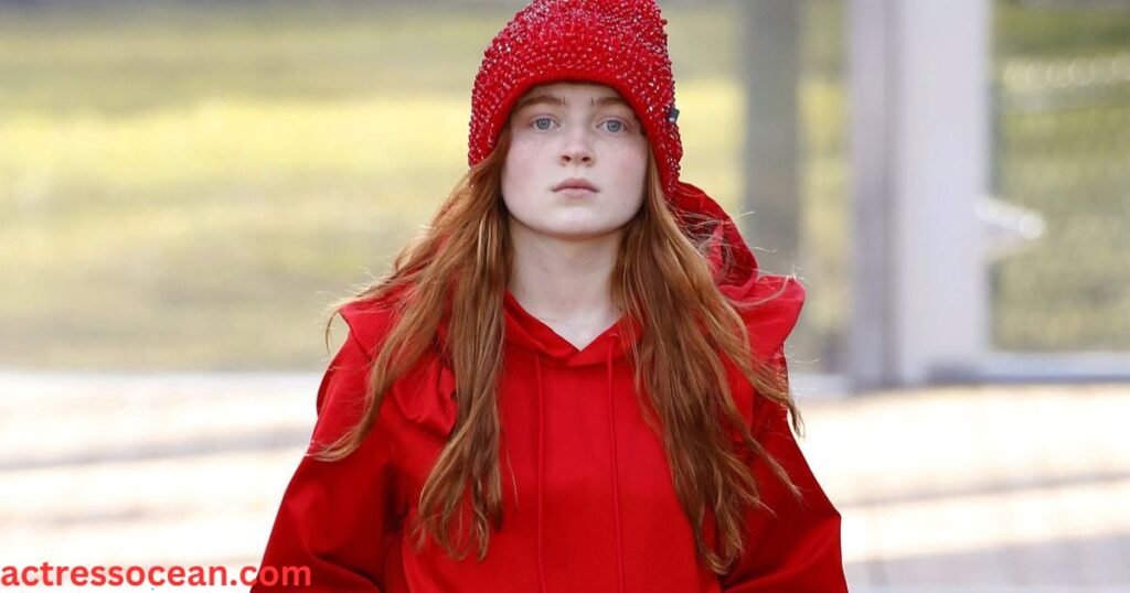 Sadie Sink on stage, portraying a character with emotional depth and authenticity, showcasing her remarkable acting skills.